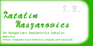 katalin maszarovics business card